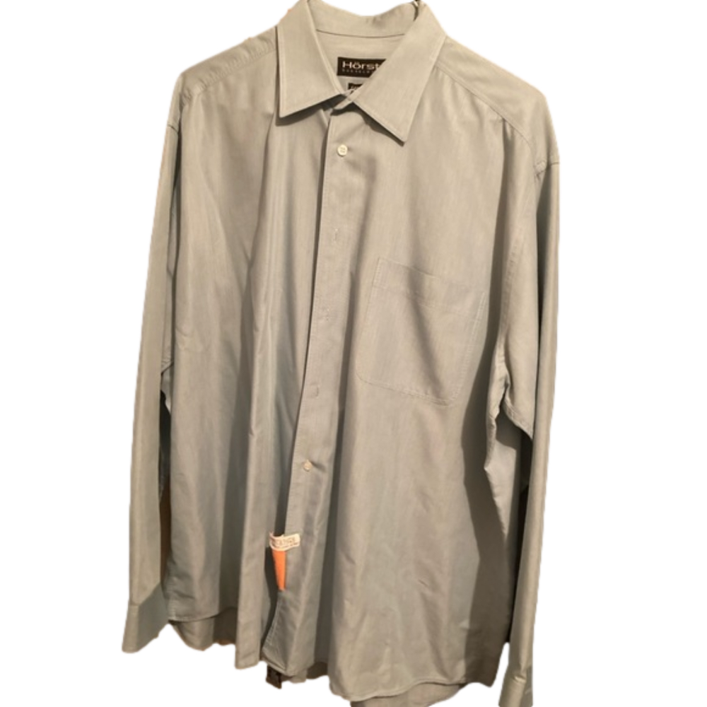 Horst Düsseldorf - Blue Striped Long Sleeve Button Down Dress Shirt - Large